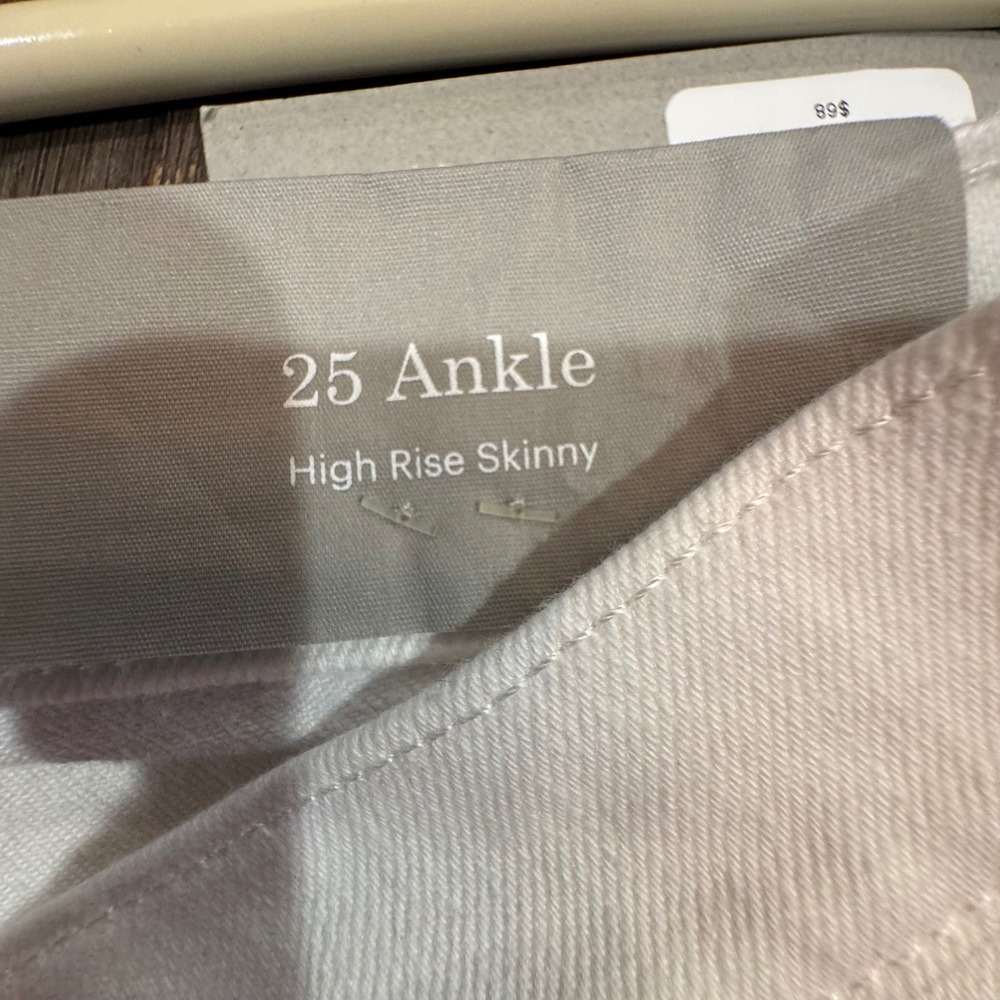 Everlane The High Rise Skinny Jean Ankle Women Cream Size 25 NWT - Picture 3 of 9